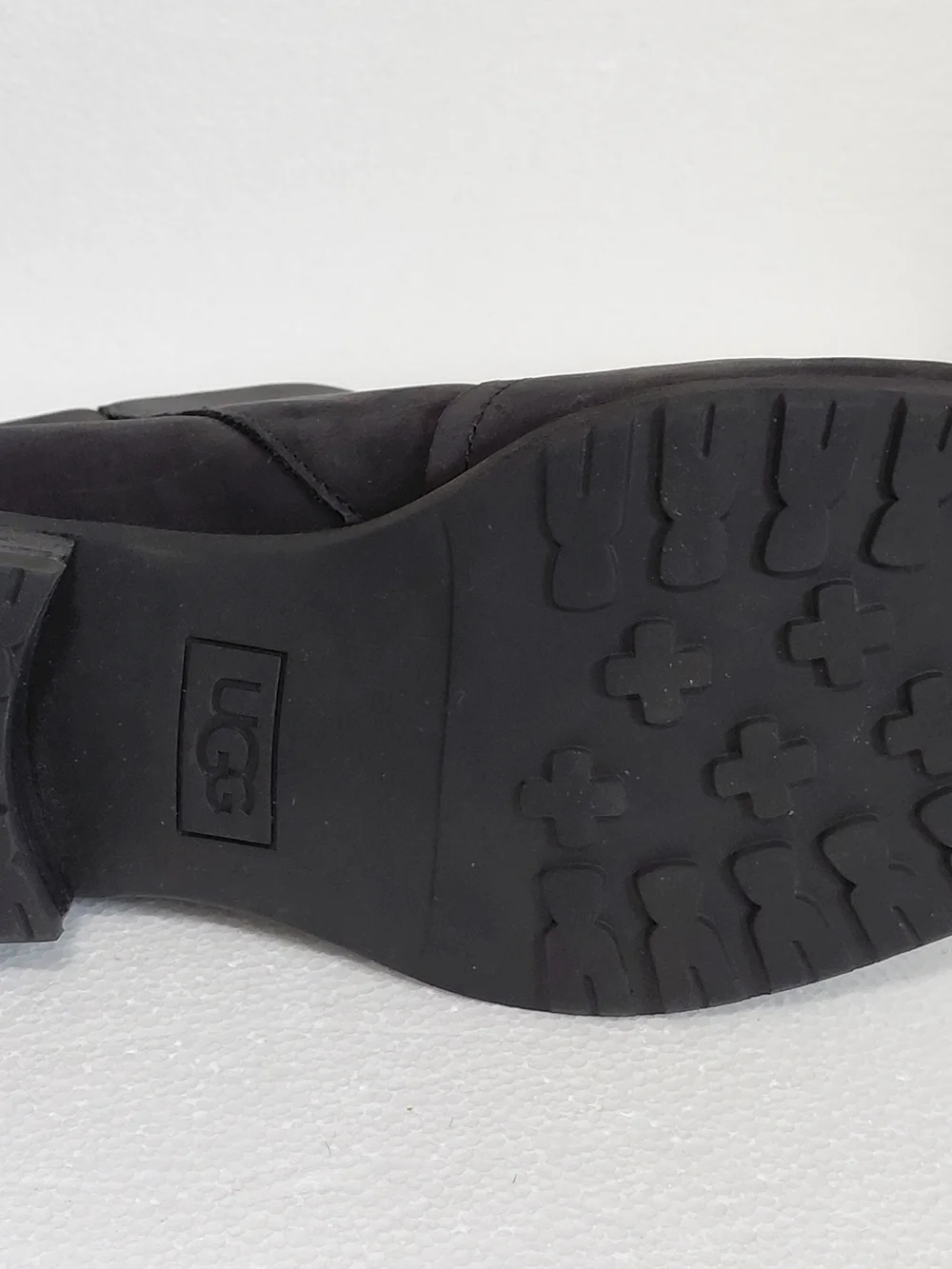 UGG Men's Black Nubuck Chukka Boots with Side Zip